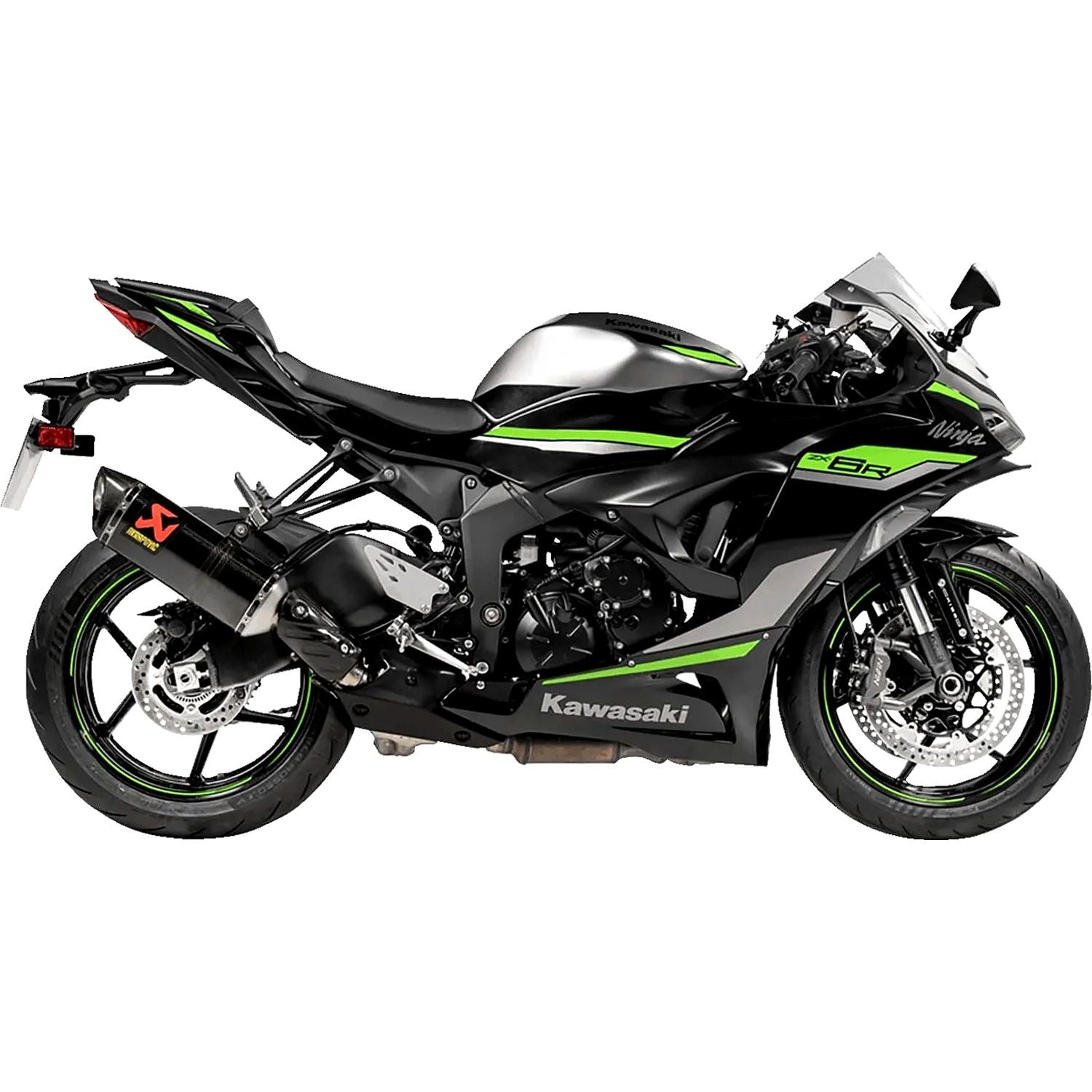 Akrapovic Carbon Fiber Line Slip On Silencer For Kawasaki ZX-6 R 636 Ninja 2013-2019